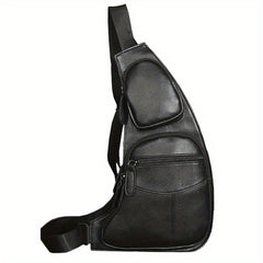 Leather Sling Bag Crossbody Backpack For Men Women Travel Outdoor Sports