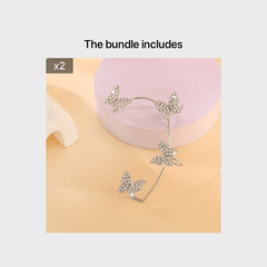 Sparkle Butterfly Ear Clip Temperament Jewelry For Women Girls