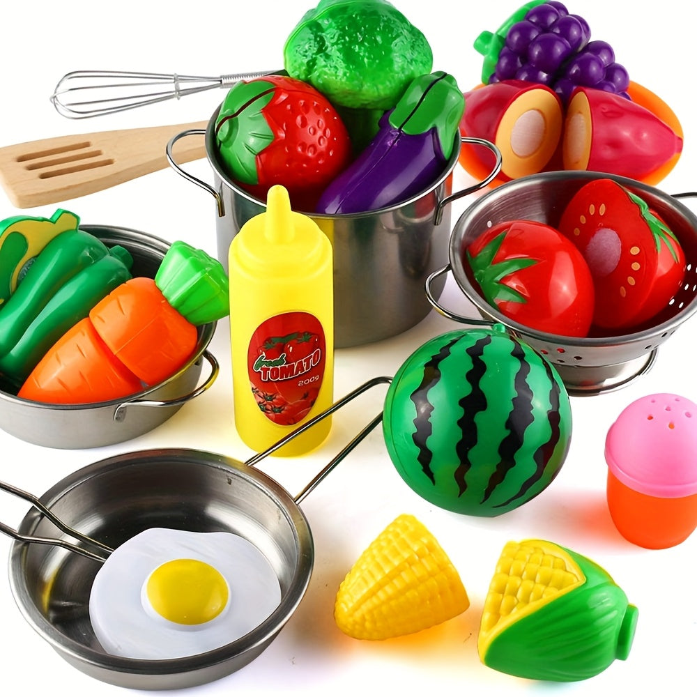Stainless Steel 12pcs Mini Kitchen Toy Set for Pretend Cooking and Baking