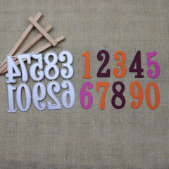 Numbers 0-9 Metal Cutting Dies 2 Inch Scrapbooking DIY Craft