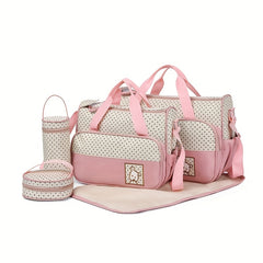 Stylish Waterproof Mommy Bag 5-Piece Set