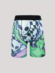 Alien Graphic Boxer Shorts High Stretch Breathable Underwear
