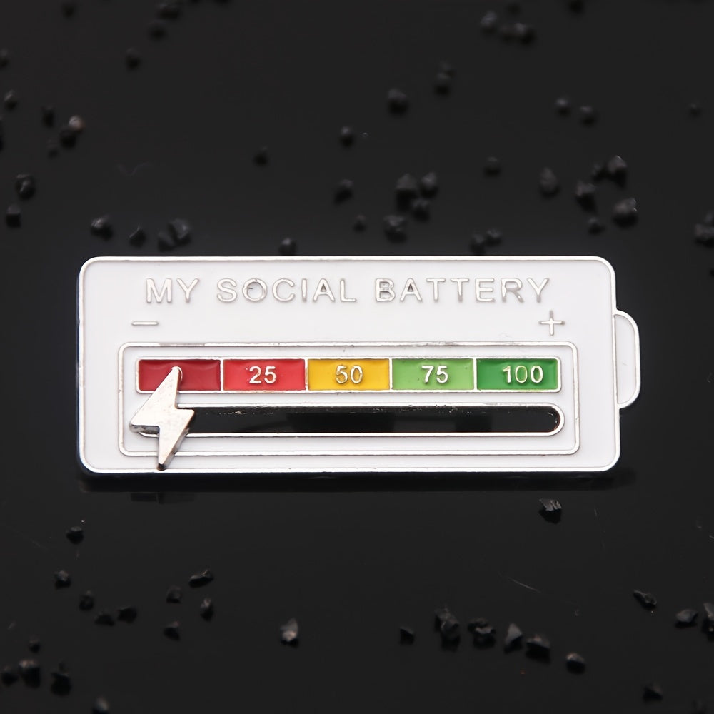 Men's Social Square Brooch - Fun Accessory