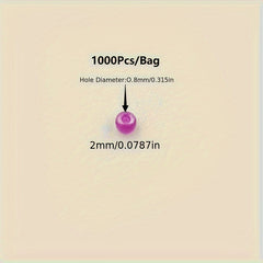 1000Pcs Colorful Glass Heart Spacer Beads for Jewelry Making