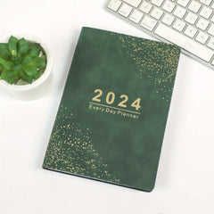 Daily Schedule Book Soft Leather Calendar Book Plan Book