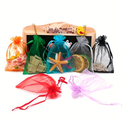 Mixed Organza Gift Bags Drawstring Party Favor Candy Packaging Bag