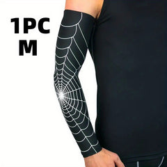 Spider Web Pattern Arm Sleeves Sunscreen Sports Protective