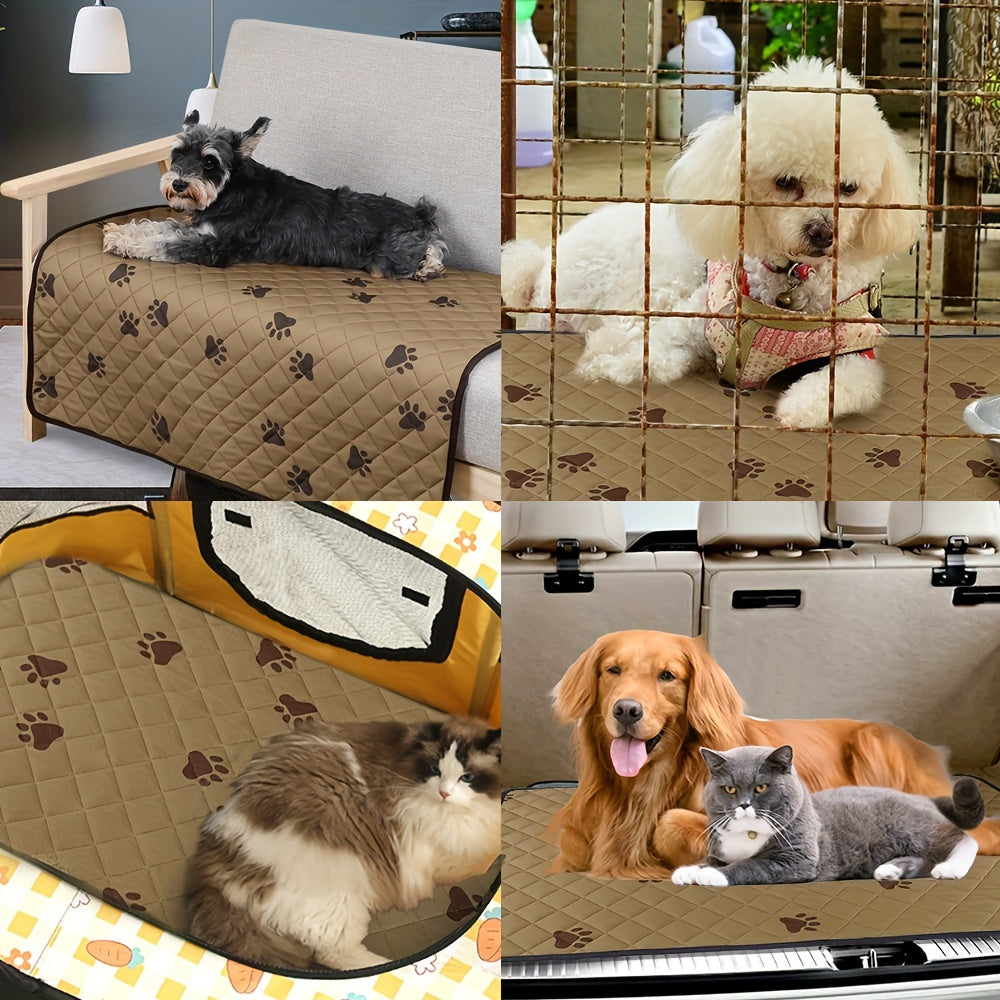 Pet Paw Print Mat Cartoon Blanket Soft Comfortable