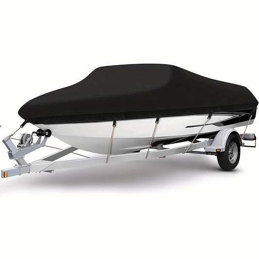 Heavy Duty 600D Marine Polyester Canvas Waterproof Boat Cover V Hull Trimaran