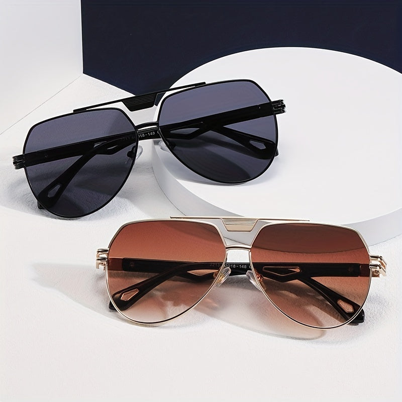 Gradient Double Beam Hollow Sunglasses for Party