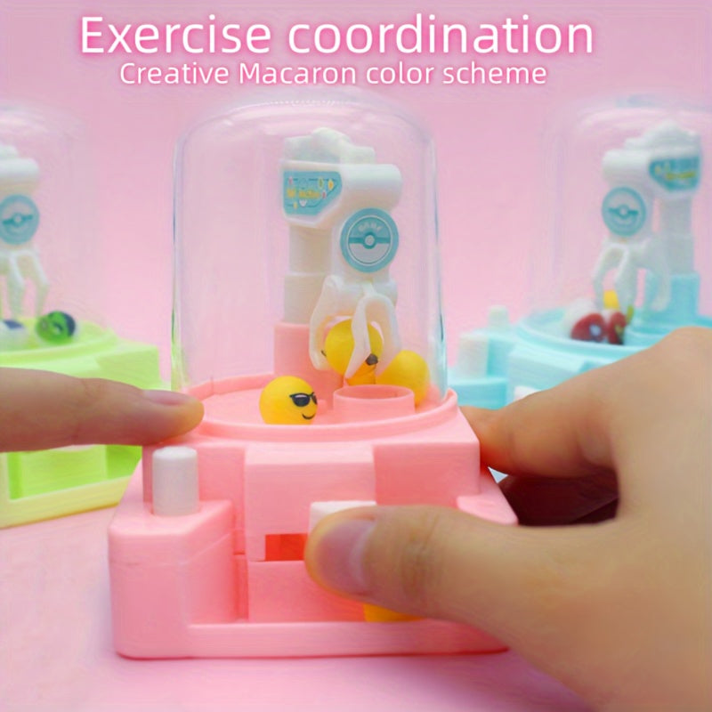 Mini Doll Machine Claw Grabbing Toy Puzzle Gift Set Improve Hands on Ability