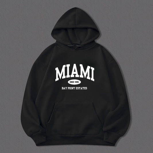 MIAMI Graphic Print Hoodie For Men