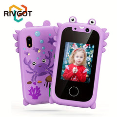 RIVGOT Kids' Touchscreen Learning Camera Toy with Dual Cameras