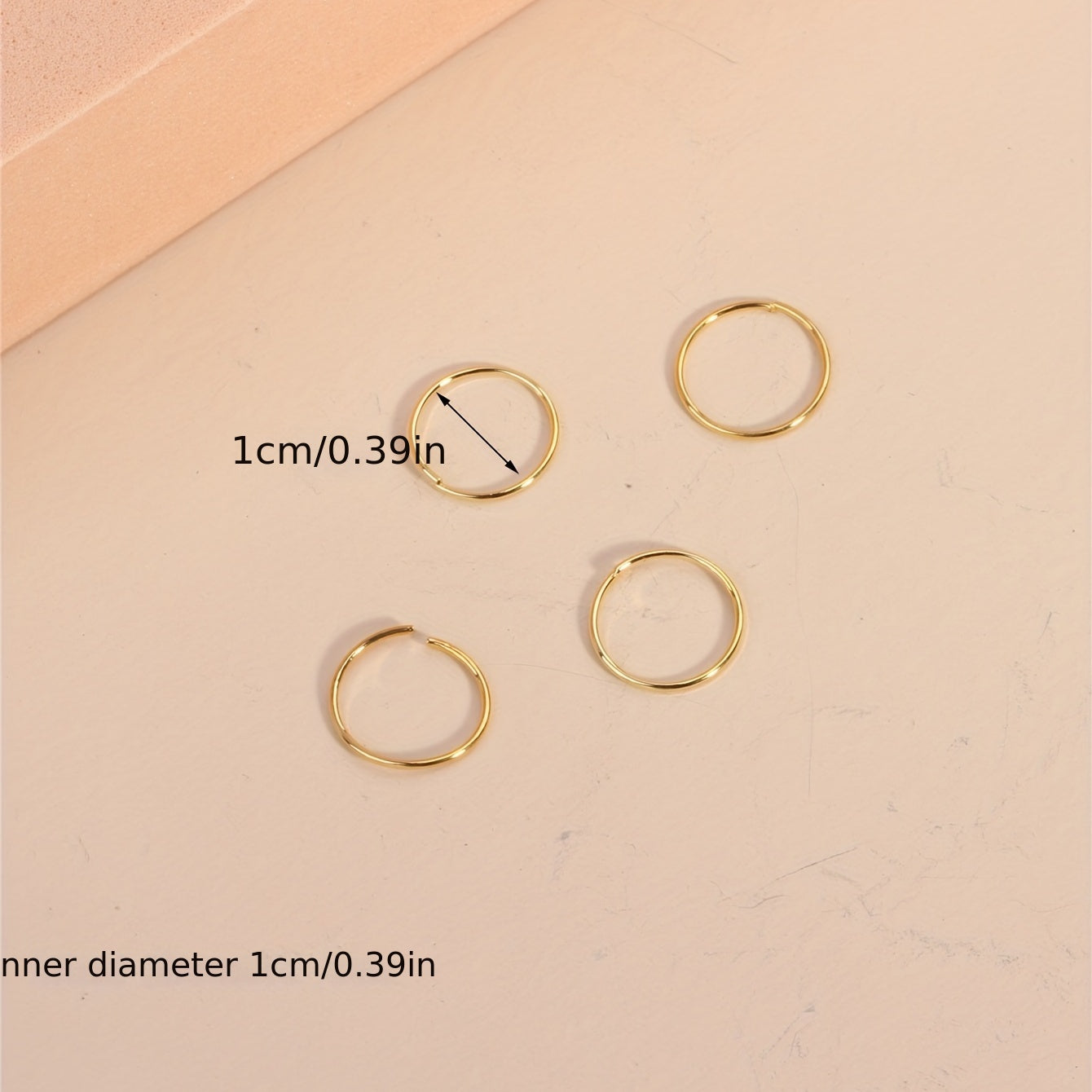 20 Pcs 18K Plated Copper Hoop Nose Ring Set Nose Jewelry