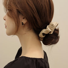 Leather Hair Scrunchies Ponytail Holders Thick Hair Bands Elastic Ties