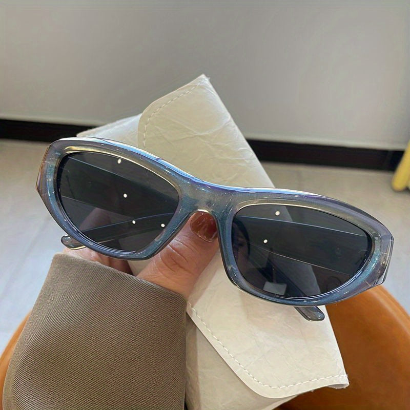Y2K Wrap Around Sunglasses UV400 Mirrored Sun Shades for Women Men