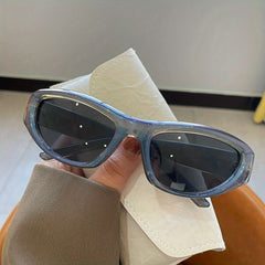 Y2K Wrap Around Sunglasses UV400 Mirrored Sun Shades for Women Men