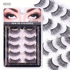 5 Pairs 6D Cross False Eyelashes Natural Curling Eye Lashes