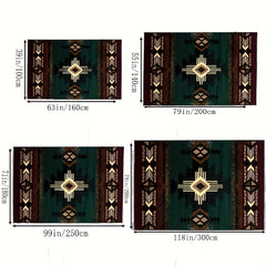 Dark Green Large Carpet Soft Area Rug Machine Washable