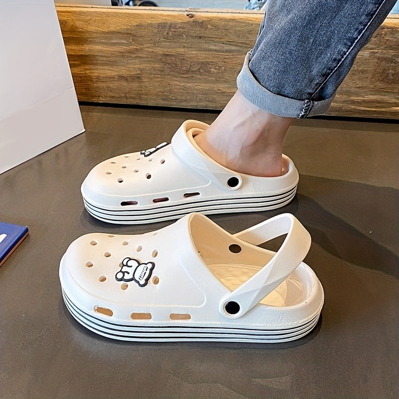 Men's Slip On Platform Clogs with Charms Outdoor Shoes