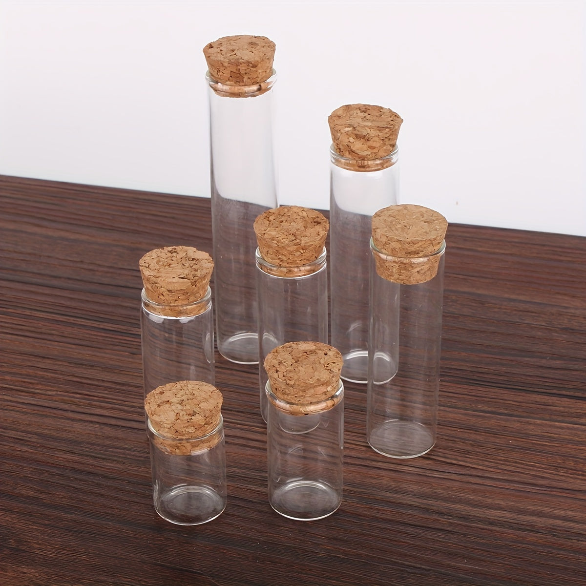 10 Pcs Glass Test Tube Cork Stoppers Gift DIY Crafts 5ml-20ml