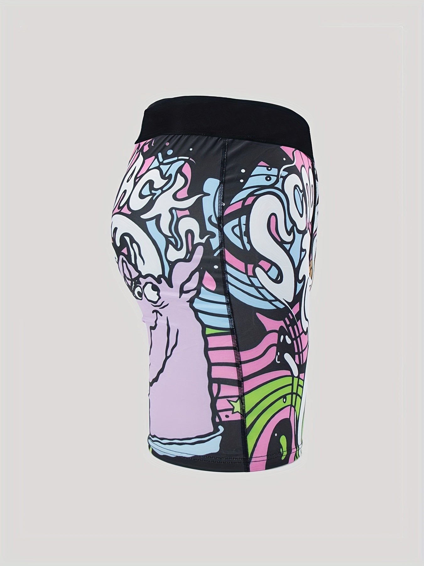 Men's Cartoon Dog Boxer Elastic Waist Shorts