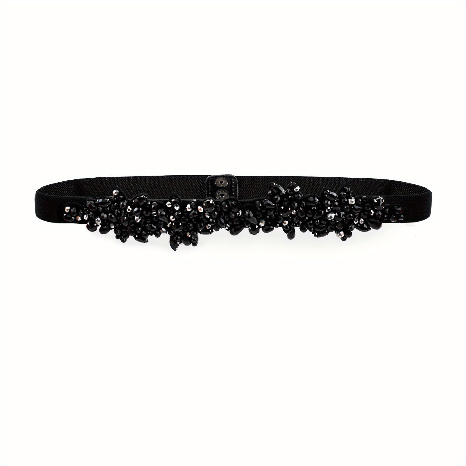 Vintage Crystal Girdle Rhinestone Elastic Belt Waistband for Women