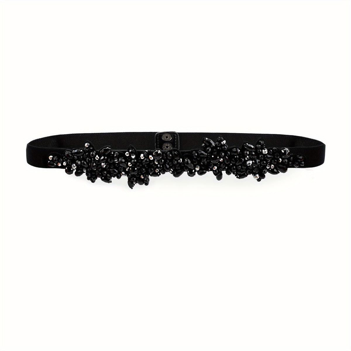 Vintage Crystal Girdle Rhinestone Elastic Belt Waistband for Women