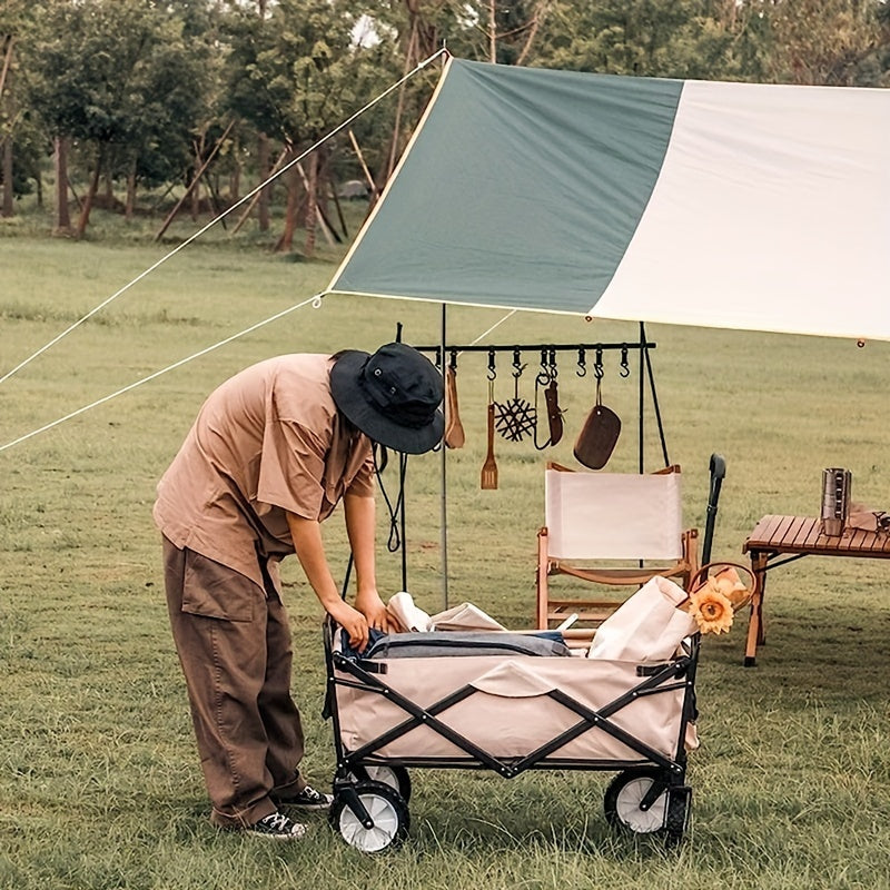 Outdoor Camping Barbecue Trolley Large Capacity Lightweight Wagon Cart