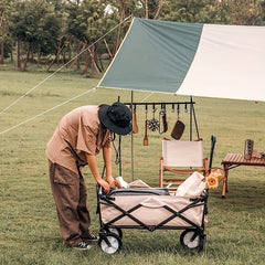 Outdoor Camping Barbecue Trolley Large Capacity Lightweight Wagon Cart