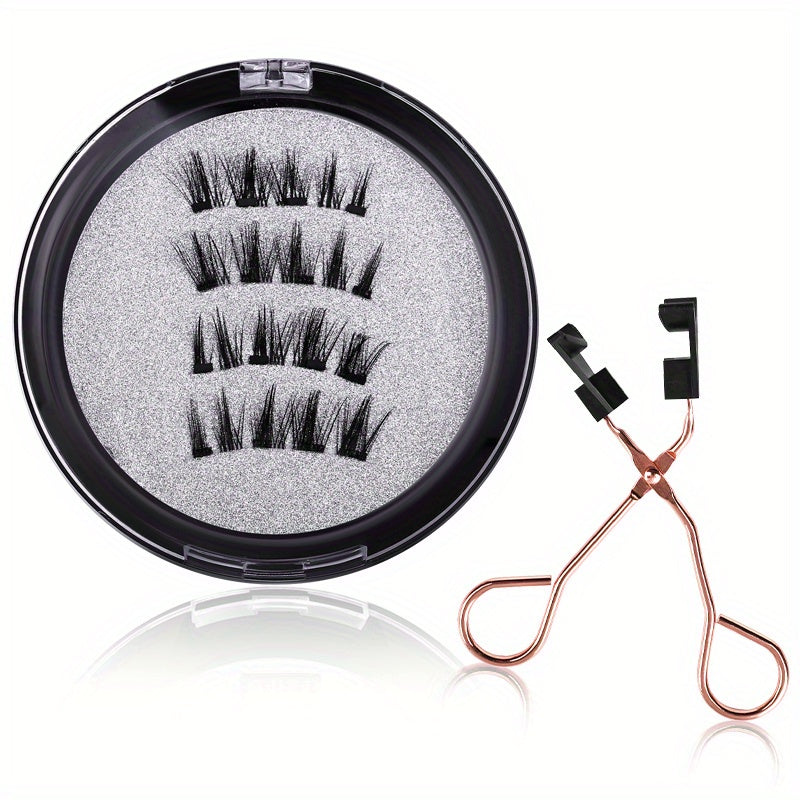 Magnetic False Eyelashes With Applicator Kit Eye Elongated Eyelashes No Glue