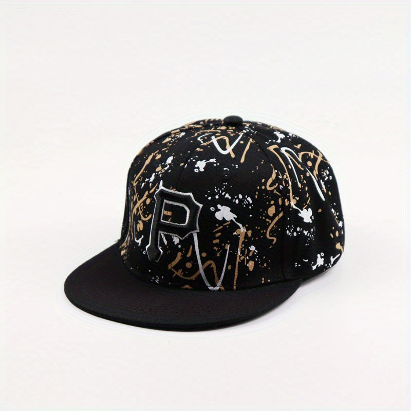 Letter Pattern Street Dance Hip hop Hat Flat Baseball Cap