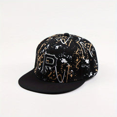 Letter Pattern Street Dance Hip hop Hat Flat Baseball Cap