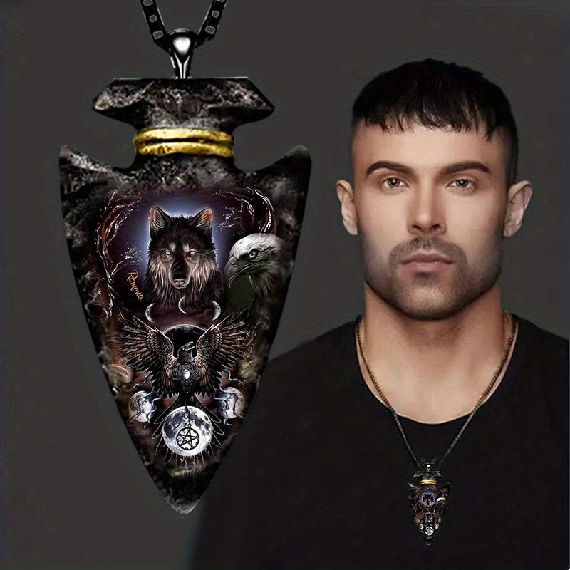 Forest Ghost Wolf Punk Hip Hop Animal Wolf Pendant Necklace