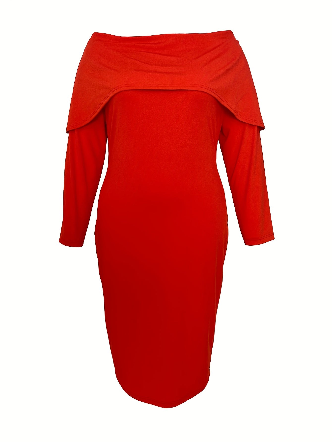  Off Shoulder Long Sleeve Bodycon Dress