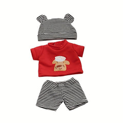 3pcs Clothes Set for 10-14 inch Dolls, Fits 28" Dolls, Polyester Material