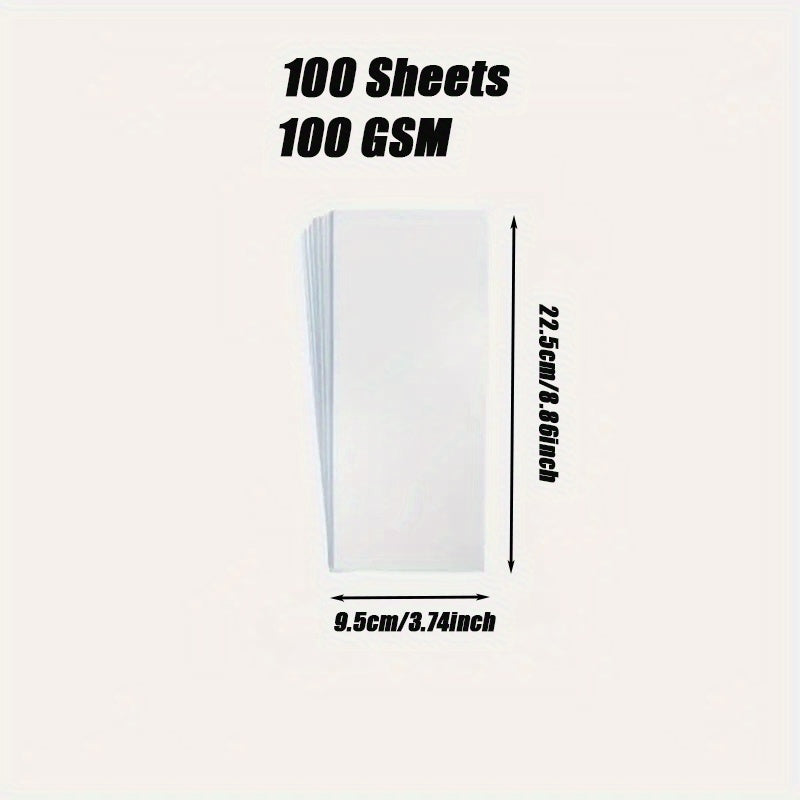 Sublimation Paper 100 Sheets 8.89x22.86 cm for DIY Heat Transfer