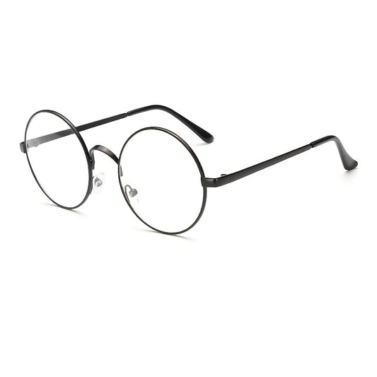 Multicolor Round Frame Metal Glasses with Zipper Box