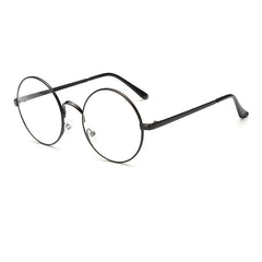 Multicolor Round Frame Metal Glasses with Zipper Box