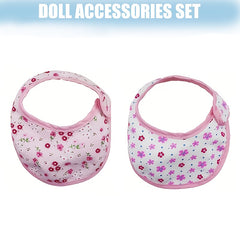Newborn Baby Diapers Bibs Shoulder Bag Backpack for 35-56cm Dolls