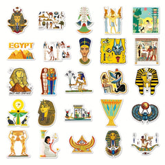 50pcs Pyramid Egypt Series Waterproof Stickers for Motorcycle Laptop Helmet Mug