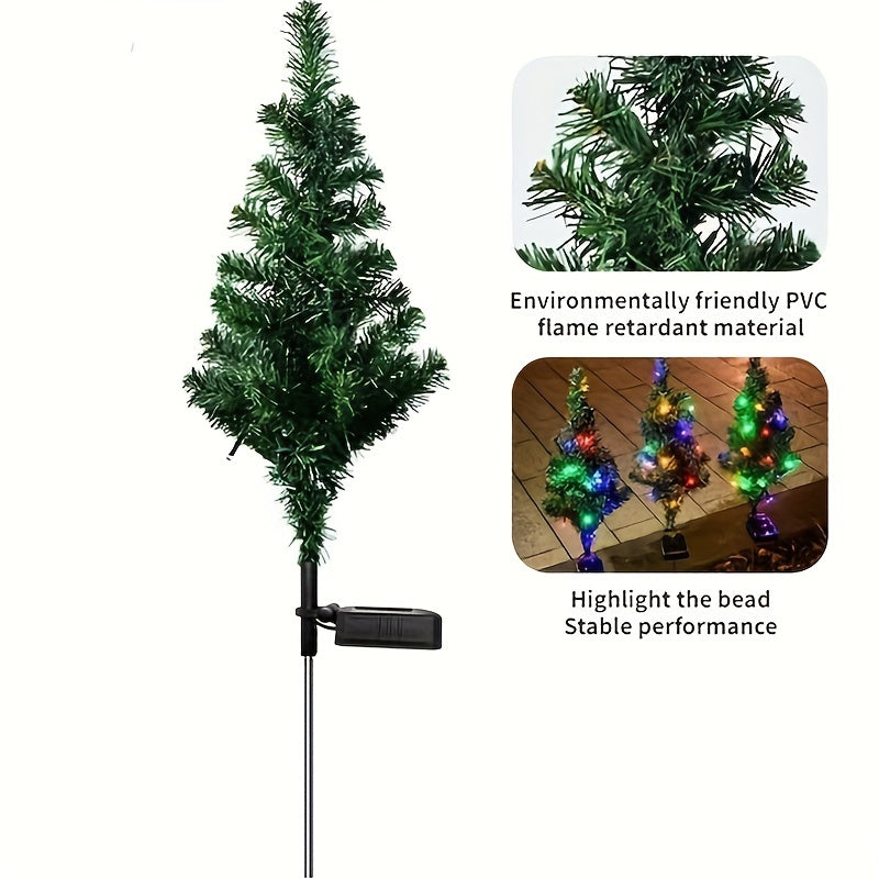 Solar Christmas Tree Lights Outdoor Garden Lawn Decor Flash Pine Lights