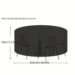 Circular Outdoor Furniture Cover Waterproof UV Resistant Dust Proof