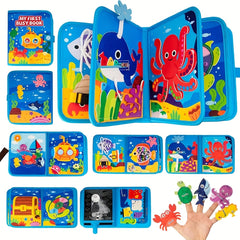 Ocean Busy Book Educational Sensory Toy with Animals Letters & Numbers