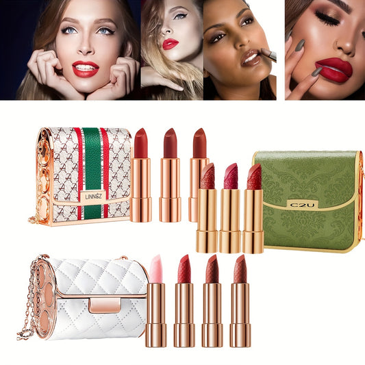 Matte Lipstick Set Waterproof Long Lasting 3 pcs Kit