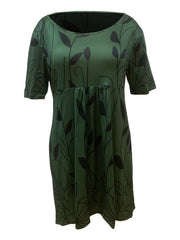  Floral Print Short Sleeve Dress Medium Stretch