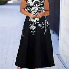  Floral Print Maxi Tank Dress
