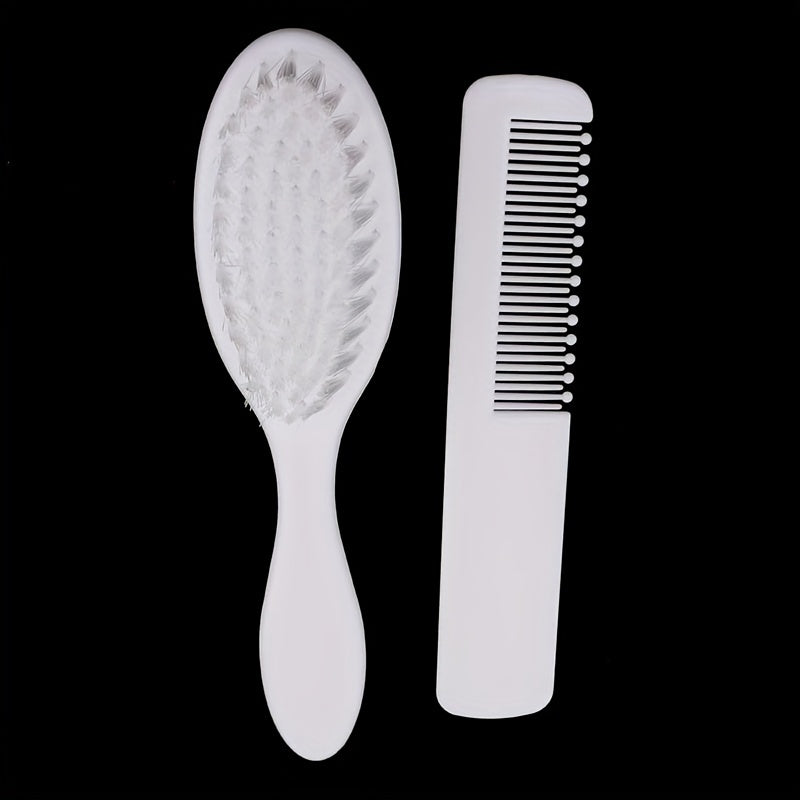 2pcs Newborn Baby Kids Head Hair Care Set Grooming Soft Comb Hair Brush Kit