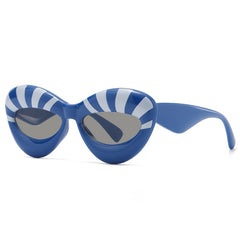 Striped Lip Sunglasses Funny Photo Booth Props for Party UV400