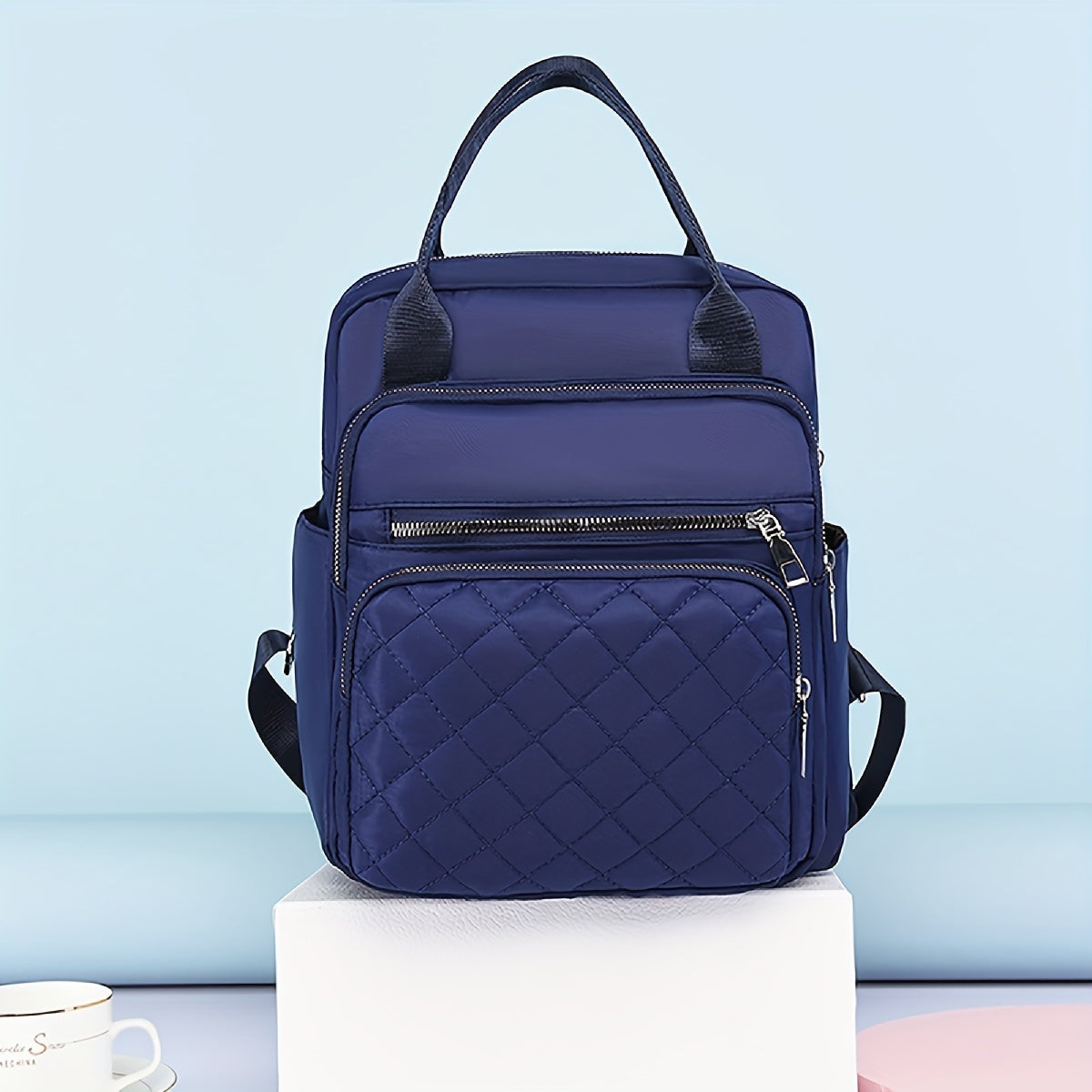 Quilted Tote Backpack for Women